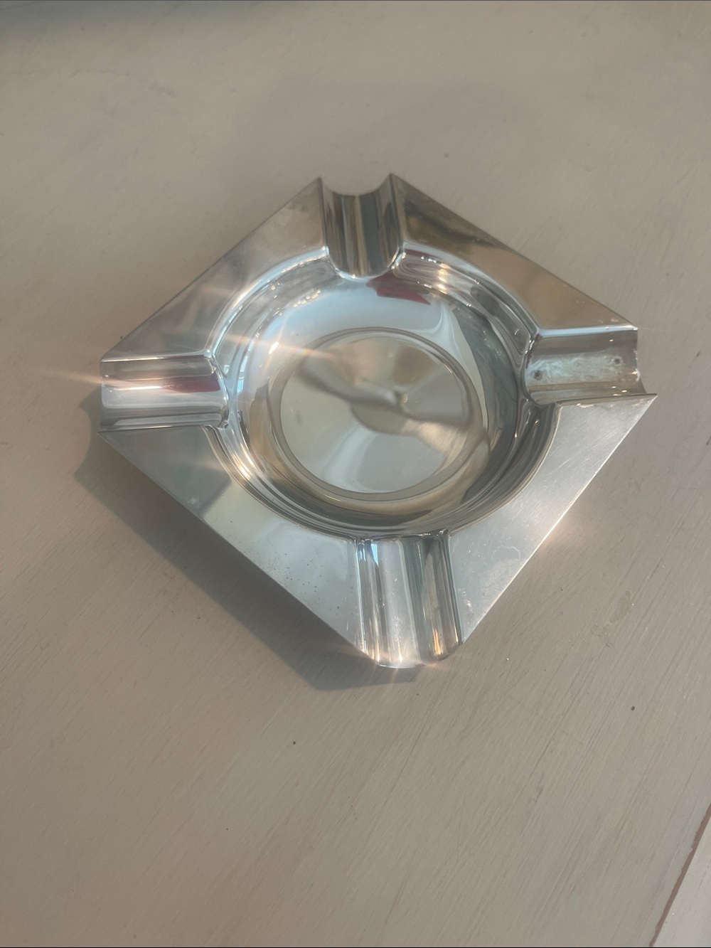 Silver Plate Ashtray, Mappin & Webb, London 1945